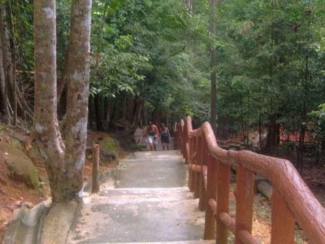 Wandeling naar waterval langkawi. Maleisie